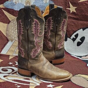 Justin Womens Boots Size 7 Vintage Punchy Bay Apache Western Retro Style L5042